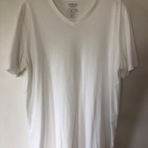 Vince  Short Sleeve Pima Cotton V-Neck Shirt Men's